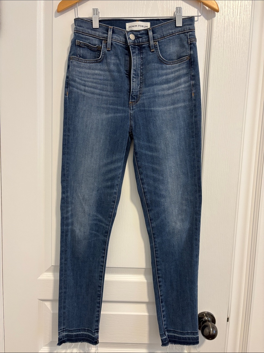 Denim Forum “The Lola” Women's Medium Blue High-Rise Skinny Jeans